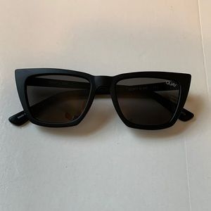 Matte black Quay sunglasses